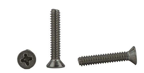 Acero inoxidable 4-40 x 58" (38" a 1-12" disponible) Tornillos de máquina de cabeza plana, rosca completa, Phillips Drive, acero inoxidable 18-8,