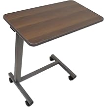 ProBasics Overbed Table and Hospital Bed Table, Laptop Table for Bed, Recliner, and Sofa - Computer Table for Bed and Hospital Bedside Table, Hospital Tray Table Adjustable with Wheels