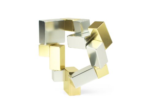 Playable Art Metal Cube, Gold/Silver #TOP6