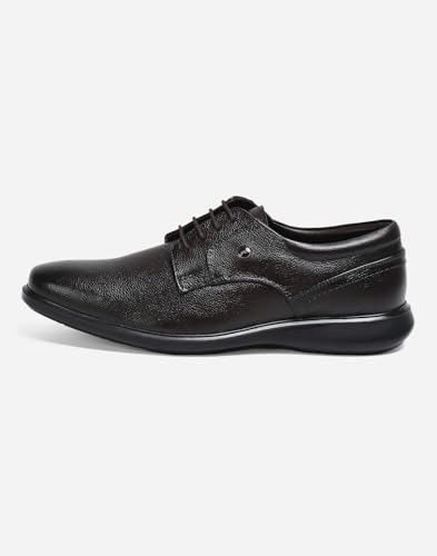 Image of Monte Carlo Mens Solid Lace Up Genuine Leather Derby Shoes (201812FW)