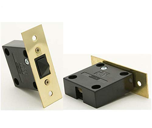 K M Electronics® Push to Break Flush Mount Door Cupboard Wardrobe Light Switch 2A Gold Brass
