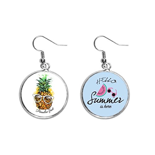 Pendientes de piña tropical y sandía de verano accesorios de moda frutal para el lóbulo oreja