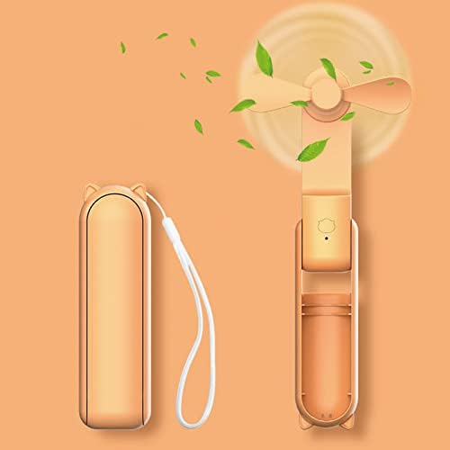 Handheld Mini Fan, Portable Hand Held Fan, USB Rechargeable Pocket Fan With 3 Speeds, Folding