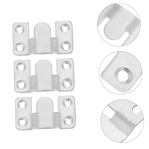 Image of GLEAVI 12pcs Stainless Steel Photo Frame Hooks Screws Interlocking Clips Heavy Duty Wall Mount Hardware for Secure Hanging of Frames and Mirrors