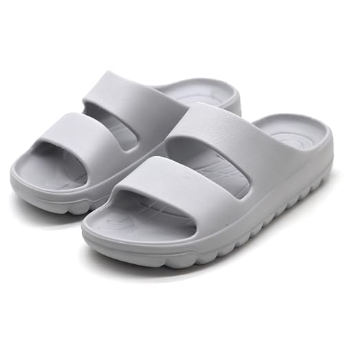 Image of SVAAR Soft EVA Double Strap Slippers for Men | Stylish Anti-Skid Slides with Arch Support & Bouncy Sole | Lightweight Indoor Outdoor Comfort