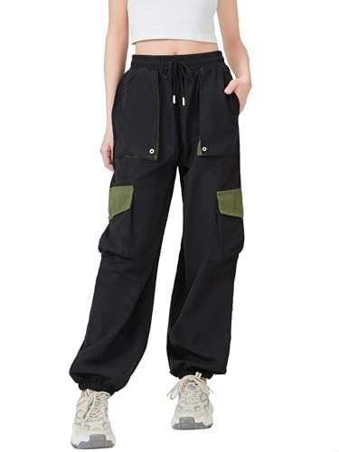 Kisswow Parachute Pants Teen Clothes Tween Girls Sweatpants Trendy Clothes Cargo Pants Women
