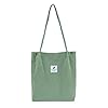 Funtlend Umhängetasche Damen Groß Cord Tasche Damen Handtasche Shopper Damen Henkeltasche für Uni Arbeit Mädchen Schule #3