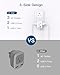 2 Pack India Power Adapter, One Beat Type D Plug Adapter with 3 American Outlets 3 USB Ports(1USB C), 6 in 1 India Travel Plug Adapter for US to India, Bangladesh, Kuwait, Maldives