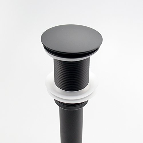 Bathroom Lavatory Vanity Vessel Sink Drain, Pop Up Drain Stopper Without Overflow, Black #TOP3