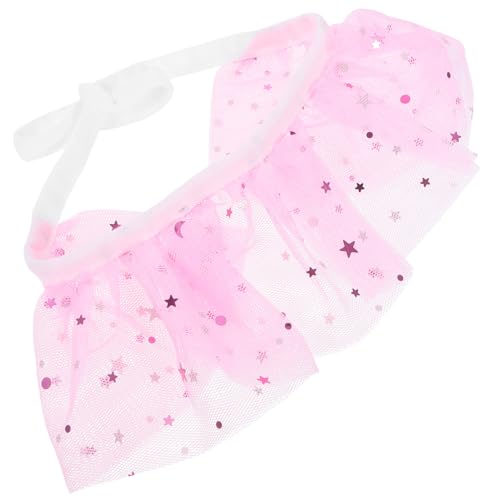 ROMISBABA エレガントなレースの猫用よだれかけ首輪、柔らかいペットの唾液ワイプ、多目的なドレスアップアクセサリー、調節可能なペットネックレス