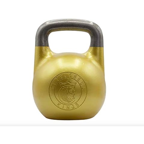 Kettlebell Kings Competition Kettlebells Weight (35mm handle) 48 KG | Hand weights Workout Gym Equipment & Strength training sets for Women & Men | Weights set for Home Gym (8-48KG) Cover