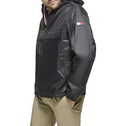 Image of Tommy Hilfiger Men's Simple Hooded Rain Jacket