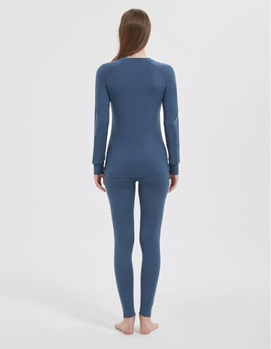 Image of Iguana Womens 100% Merino Wool Base Layer Sets for Ski Lightweight Thermal Underwear