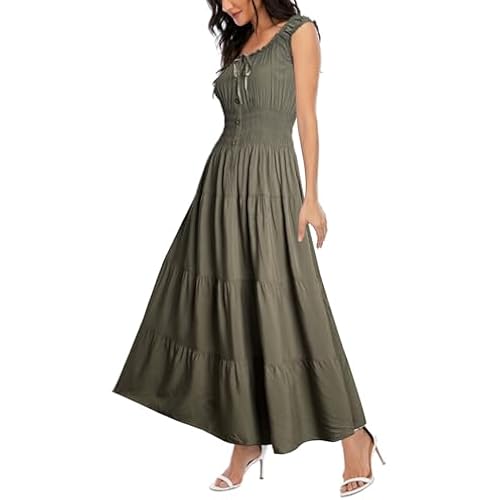 Women's 2026 Summer Boho Floral Print Tiered Casual Flowy Long Maxi Dress