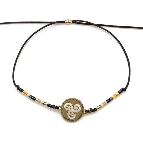 Générique Bracelet Élégant Bohème en Perles Miyuki avec Pendentif Triskel – Symbole Celte et Affirmation de Style Unisexe – Idée Cadeau Noël,...