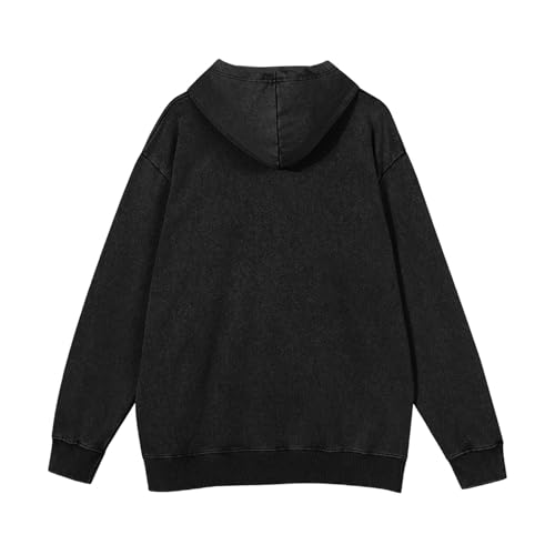 Oversized Hoodies for Mens Vintage Acid Wash Pullover Casual Hooded Sweatshirt with Kangaroo Pockets3