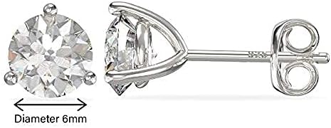 Aeon Birthstone Stud Earrings - April Clear White - Image 3