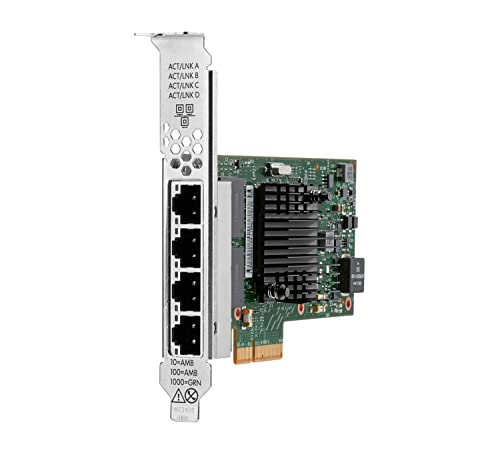 Hewlett Packard Enterprise Hpe I350-T4 - Netwerkadapter - Pcie 2.0 X4 - Gigabit Ethernet X 4 - Voor Proliant Dl20 Gen10, Dl325 Gen10, Dl360 Gen10, Dl3