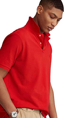 Image of Polo Ralph Lauren Men's Big and Tall Short Sleeve Pima Soft-Touch Polo Shirt (1X Big, BasicRed)