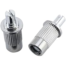 Electric Guitar Bridge Studs Anchors M8 Metric Thread Mounting Studs and Inserts Bushings Compatible with Les Paul Lp Ep Style Electric Guitar Bridges Parts Replacement Chrome