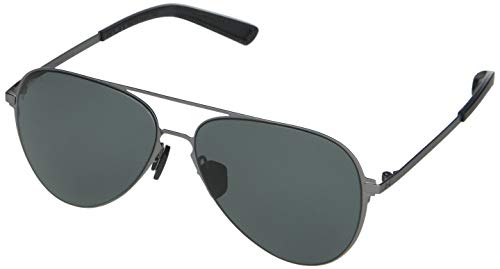 Under Armour Litewire Aviator Satin Gunmetal Frame/Black Rubber/Gray Polarized Lens One Size