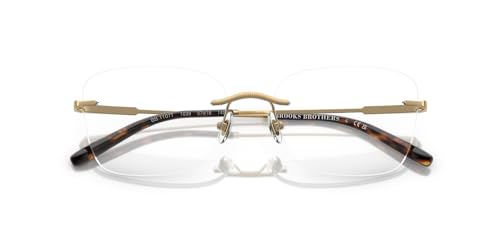 Image of Brooks Brothers Men's Bb1107t Titanium Rectangular Prescription Eyewear Frames