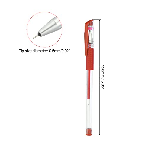 Bolígrafos Gel PATIKIL Rojo 0.5mm Punta Fina 50 Piezas miniatura 2
