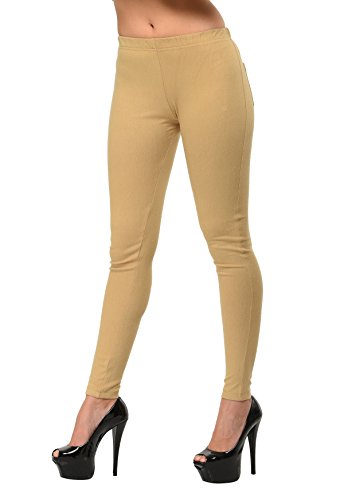Image of Frenchtrendz Women's Slim Fit Mid Rise Stretchable Cotton Modal Spandex Jegging Pull On