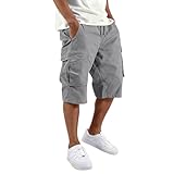 Short Homme Cargo, Poche Grande Taille Pas Cher Travail Chantier, Bermudas Running Pantacourt de, Cargo Travail Été Jean Ete Elastique Sport Bernuda Habillé Shorts Et Bermudas Homme, L
