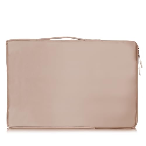 Image of Phantom Beige Laptop Sleeve Bag with Handle for 15.6-16 Inch Laptops | Waterproof, Shockproof & Soft Padded Inner | Multi-Pocket Laptop Case for Office, Travel & Daily Use