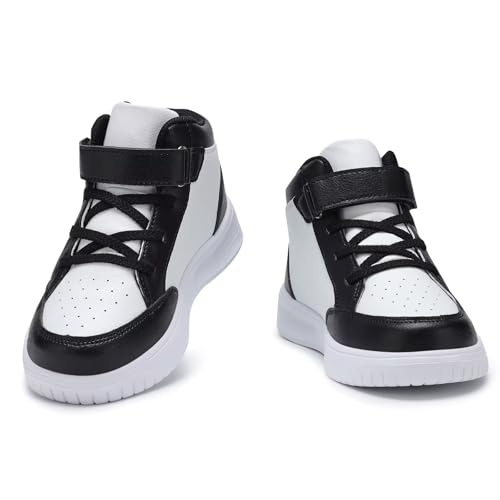 Image of Kids Sneakers Boys Running Shoes Girls High Top Casual Lightweight Classic Adjustable Strap Sneakers