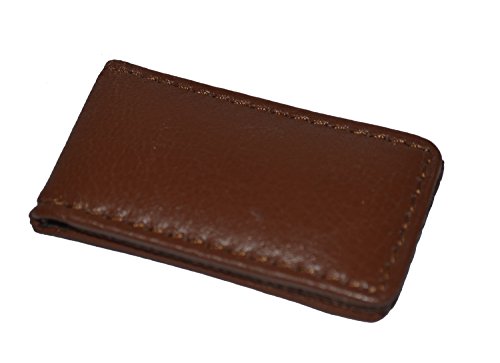 Image of LB LEATHERBOSS Men's New Leather Strong Magnetic Money Clip (Brown)