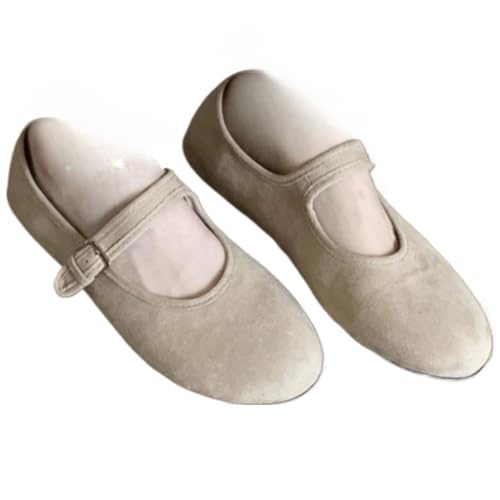 Temperament Solid Color Flat Shoes, Casual Shoes, Comfortable Round Toe Mary Jane Flats for Daily Wear, Lightweight Breathable for Women