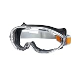 [Ashemia] 防塵ゴーグル 火山灰 防塵防風防曇マスク 工事現場/溶接/実験室兼用 眼鏡併用可能 ポリカーボネート強化レンズ 軽量 花粉粉塵完全遮断 クッション密着設計