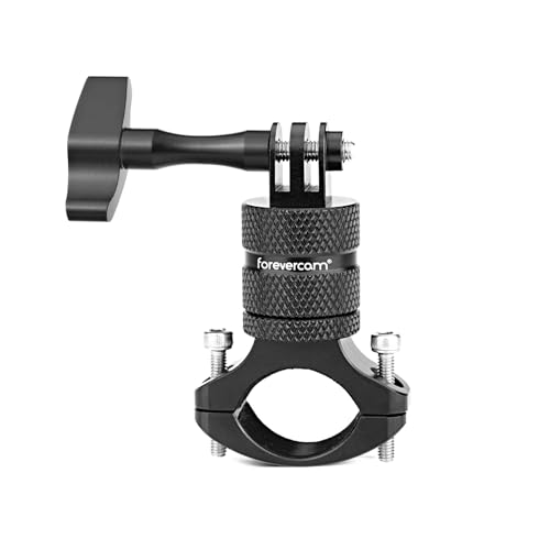 Forevercam Bike Handlebar Mount for Gopro Hero 13 12 11 10 9 8 DJI Osmo Insta360 AKASO and Other Action Camera Aluminum Motorcycle Handlebar Mount 360°Rotation