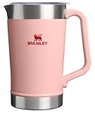 Stanley Stay-Chill Pitcher 64 oz | Cold Water, Beer, and Drink Pitcher with Lid | Large Capacity Durable Beverage Container with Handle | Insulated Stainless Steel | BPA-Free | Peach Rose