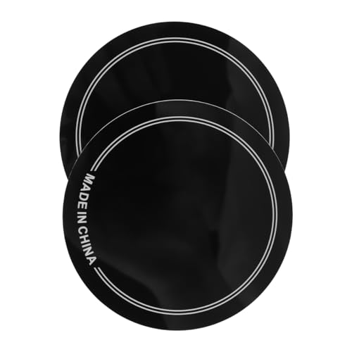 Gorise Paquete de 2 pegatinas autoadhesivas para pedal de bombo, repuesto de color negro para almohadilla de golpe de bombo.