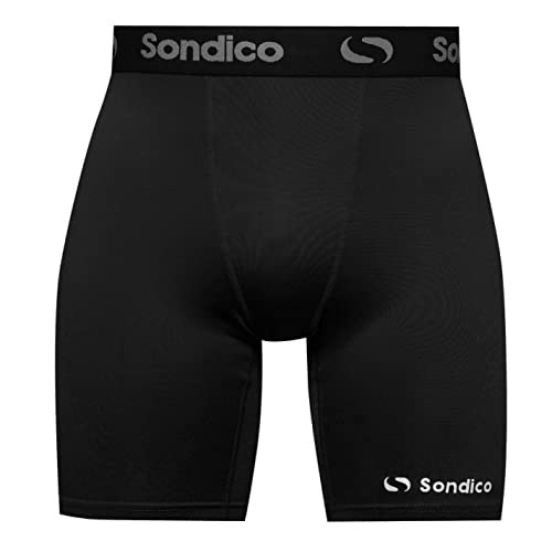 Sondico Core 6 Herren Kompression Shorts Sporthose Kurze Hose Baselayer Schwarz XXXXL