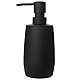 Moderne Seifenspender Schwarz Plastik Seifenspender Bad, Nachfüllbarer Spülmittelspender Küche für Badezimmer Arbeitsplatte, Soap Dispenser mit Pumpspender (Schwarz Glattes)
