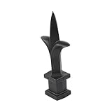 King Metals Plastic Triad Spear Finial, Fits 1/2' Square. (10, Black)
