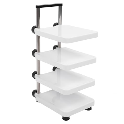 NDNCZDHC 4 Tiers Adjustable Pan Rack, Space Saving Organizer Rack for Cabinet, Under Sink, Pots and Pans Organizer with Plastic Panels