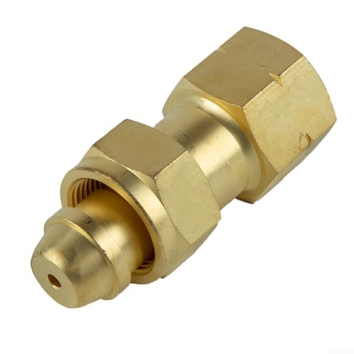 31B0eViGo6L. SL500 Industrial Acetylene Regulator Adapter Brass Gas Cylinder Connector CGA-200 CGA-300 CGA-510 CGA-520 Compatible Fitting For Welding Tanks Equipment(CGA-520 to CGA-510)