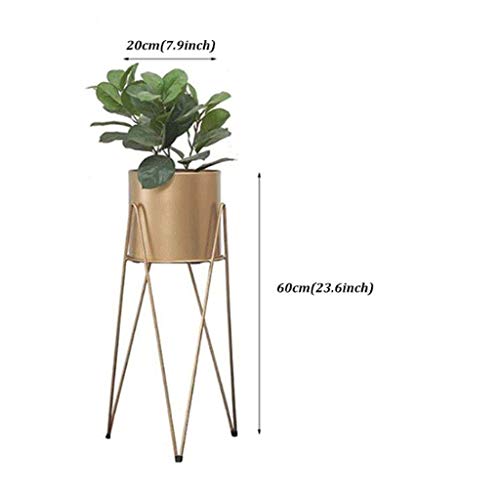 Support de pot de fleurs au sol en fer durable au design épuré