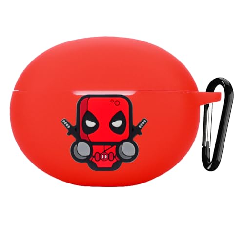 Image of Silicone Case Compatible with Oneplus Buds 4 (2025), Soft Silicone 360 Full Protection Dust-Proof Shockproof Case Cover with Hook (Cover Only) (Dead-Pool)