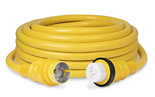 Marinco Cordset, 50A 125V, 50', Yellow, 6153SPP