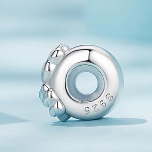 Perles d'espacement en argent 925 avec caoutchouc pour bracelet - 3