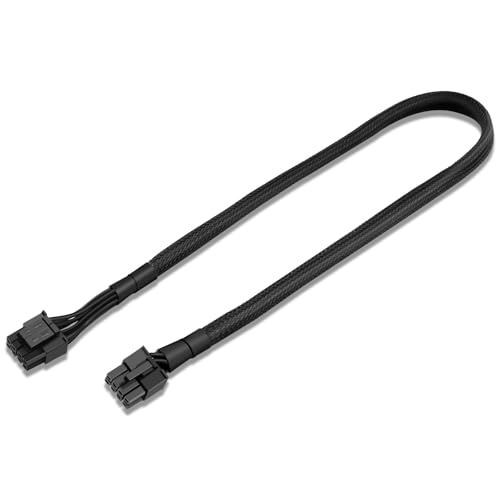 YieJoya Cabo adaptador de corrente para CPU de 8 pinos para CPU de 8 pinos (4 + 4 removíveis) EPS-12 V para MSI MAG A850GL A750GL A750GL, cabo revestido para MSI MAG A850GL A750GL - 65 cm