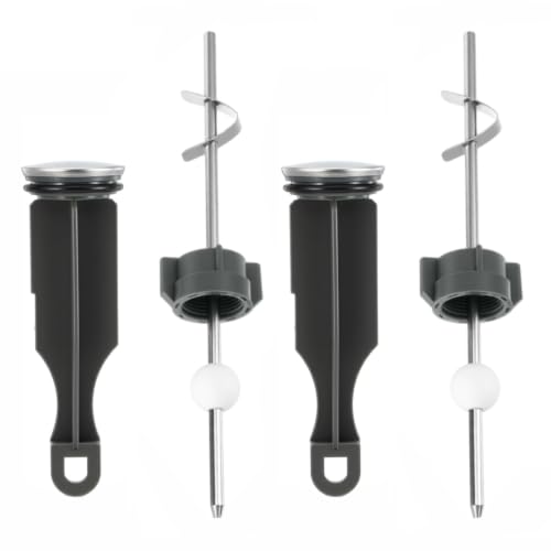 2 Sets WC-Ablauf-Mittelstück mit Stopfen, Toiletten-Pop-Up-Stopper, Verbindung, Badezimmer-Kugel-Drehstange, kompatibel mit Ps2673, Ps469, Ps8327
