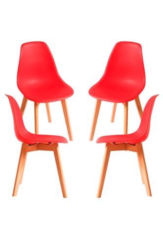 Regalos Miguel - Packs Sillas Comedor - Pack 4 Sillas Kelen - Rojo