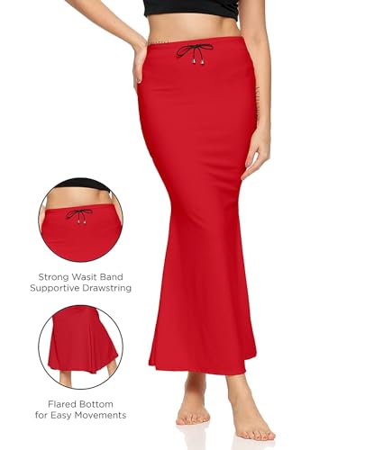 Image of Women's Saree Silhouette I Saree Shapewear Flare Petticoat for Women, Lycra Cotton Blended, Petticoat, Skirts for Women, Shape Wear Dress for Saree